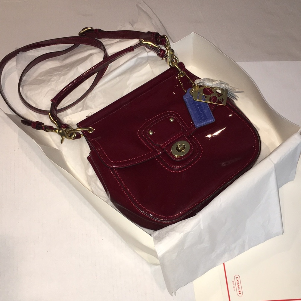 NWT Coach Purse shoulder bag | burgundy coach purse